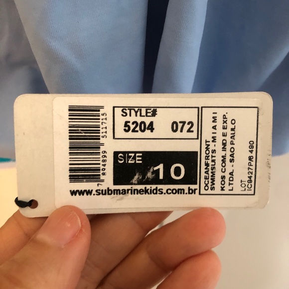 NWT! Submarine Blue Twist Front Top, Size 8/10 - Picture 7 of 9